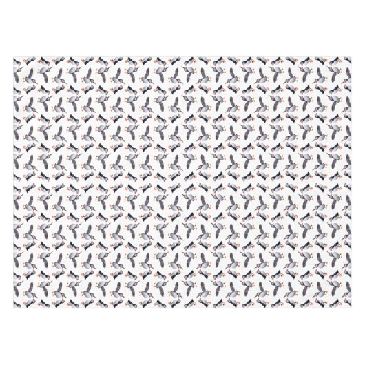 Papageientaucher-Raserei-Tischdecke Tischdecke (Vorderseite (Horizontal))