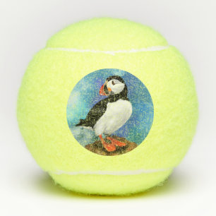Papageientaucher Tennisbälle