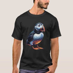 Papageientaucher Tier Grafik Farbige Kunst Vogel P T-Shirt