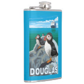 Papageientaucher u. Kreuzschiff - Douglas, Alaska Flachmann (Rechts)