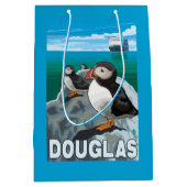 Papageientaucher u. Kreuzschiff - Douglas, Alaska Mittlere Geschenktüte (Vorderseite)
