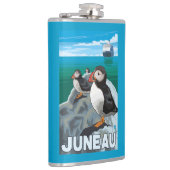 Papageientaucher u. Kreuzschiff - Juneau, Alaska Flachmann (Rechts)