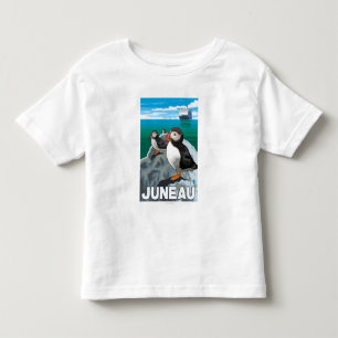 Papageientaucher u. Kreuzschiff - Juneau, Alaska Kleinkind T-shirt