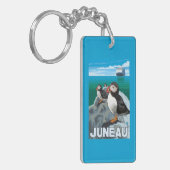 Papageientaucher u. Kreuzschiff - Juneau, Alaska Schlüsselanhänger (Vorderseite links)