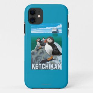 Papageientaucher u. Kreuzschiff - Ketchikan, Case-Mate iPhone Hülle