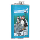 Papageientaucher u. Kreuzschiff - Ketchikan, Flachmann (Rechts)