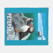 Papageientaucher u. Kreuzschiff - Petersburg, Fleecedecke (Vorderseite (Horizontal))