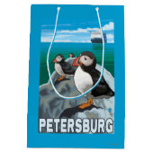 Papageientaucher u. Kreuzschiff - Petersburg, Mittlere Geschenktüte (Rückseite)