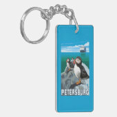 Papageientaucher u. Kreuzschiff - Petersburg, Schlüsselanhänger (Vorderseite links)