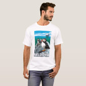 Papageientaucher u. Kreuzschiff - Seldovia, Alaska T-Shirt (Vorne ganz)