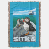 Papageientaucher u. Kreuzschiff - Sitka, Alaska Decke (Vorderseite Vertikal)