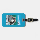 Papageientaucher u. Kreuzschiff - Sitka, Alaska Gepäckanhänger (Vorderseite horizontal)