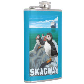 Papageientaucher u. Kreuzschiff - Skagway, Alaska Flachmann (Rechts)