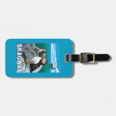 Papageientaucher u. Kreuzschiff - Skagway, Alaska Gepäckanhänger (Vorderseite horizontal)