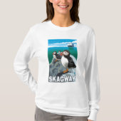 Papageientaucher u. Kreuzschiff - Skagway, Alaska T-Shirt (Vorderseite)
