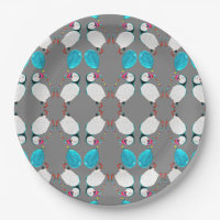 Papageientaucher-und Ballon-Pappteller