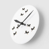 Papageientaucher-Vogel-Kunst Runde Wanduhr (Winkel)