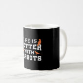 Papageientierleben ist besser mit Papageien Kaffeetasse (VorderseiteRechts)