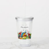 Papageienvögel Acryltrinkbecher (Vorderseite)