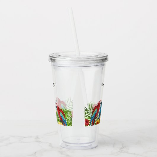 Papageienvögel Acryltrinkbecher (Links)