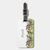 Papageienvögel, blau-blau gepäckanhänger (Vorderseite vertikal)