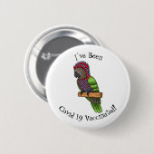 Papageienvogel-Cartoon-Abbildung Button (Vorne & Hinten)
