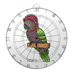 Papageienvogel-Cartoon-Abbildung Dartscheibe