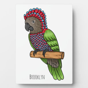 Papageienvogel-Cartoon-Abbildung Fotoplatte