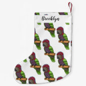 Papageienvogel-Cartoon-Abbildung Kleiner Weihnachtsstrumpf (Rückseite)