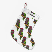 Papageienvogel-Cartoon-Abbildung Kleiner Weihnachtsstrumpf (Vorderansicht (hängend))