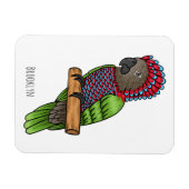 Papageienvogel-Cartoon-Abbildung Magnet (Horizontal)
