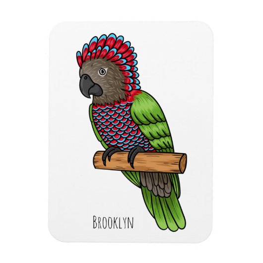 Papageienvogel-Cartoon-Abbildung Magnet (Vertikal)