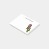 Papageienvogel-Cartoon-Abbildung Post-it Klebezettel (angewinkelt)