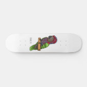 Papageienvogel-Cartoon-Abbildung Skateboard (Horizontal)