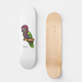 Papageienvogel-Cartoon-Abbildung Skateboard (Vorderseite)