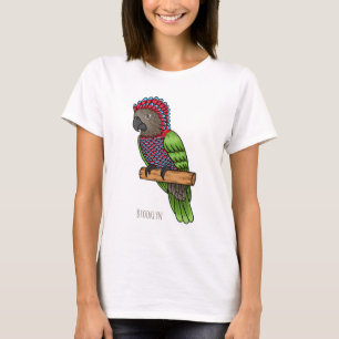 Papageienvogel-Cartoon-Abbildung T-Shirt