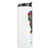 Papageienvogel-Cartoon-Abbildung Thermosbecher (Nach links gedreht)