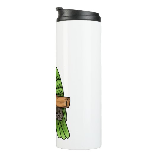 Papageienvogel-Cartoon-Abbildung Thermosbecher (Nach rechts gedreht)