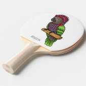 Papageienvogel-Cartoon-Abbildung Tischtennis Schläger (Vorderseite)