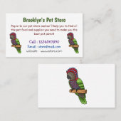 Papageienvogel-Cartoon-Abbildung Visitenkarte (Vorne/Hinten)