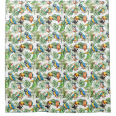 Papageienvögel Duschvorhang (Vorderseite)