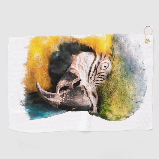 Papageienvogel Golfhandtuch (Horizontal)