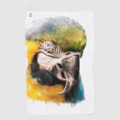 Papageienvogel Golfhandtuch (Vorderseite)
