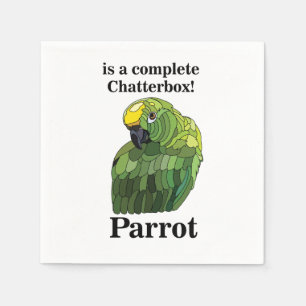 Papageienvogel Lustige Tropische Geburtstagsfeier Serviette