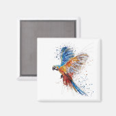 Papageienvögel Magnet (Vorderseite/Rückseite)