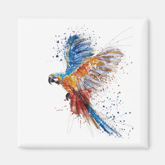 Papageienvögel Magnet (Vorne)