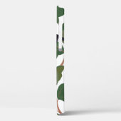 Papageienvogel mit Fikus-Palmen-Blätter nahtlos Case-Mate iPhone Hülle (Rückseite / Links)