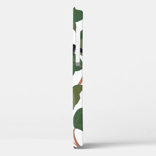 Papageienvogel mit Fikus-Palmen-Blätter nahtlos Case-Mate iPhone Hülle (Rückseite / Links)