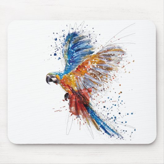 Papageienvögel Mousepad (Vorne)