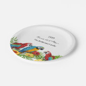 Papageienvögel, Name des tropischen Bousen Pappteller (Schrägansicht)